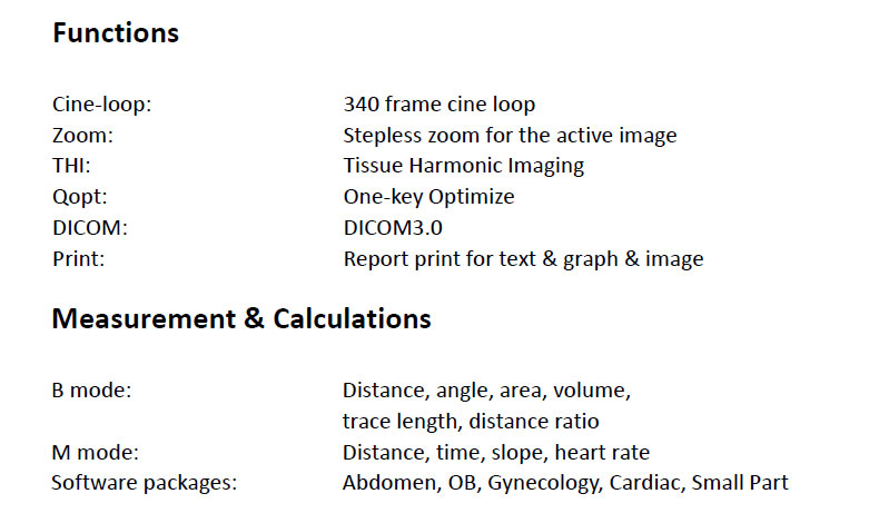 Hot selling BW Portable Digital UItrasonic Diagnostic Imaging System