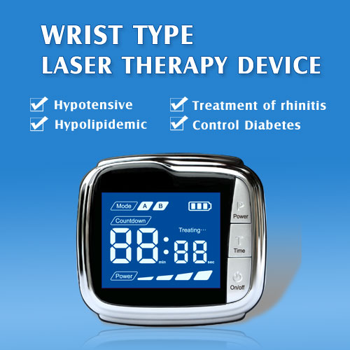 Wrist type laser therapy device for High Blood Pressure Physiotherapy