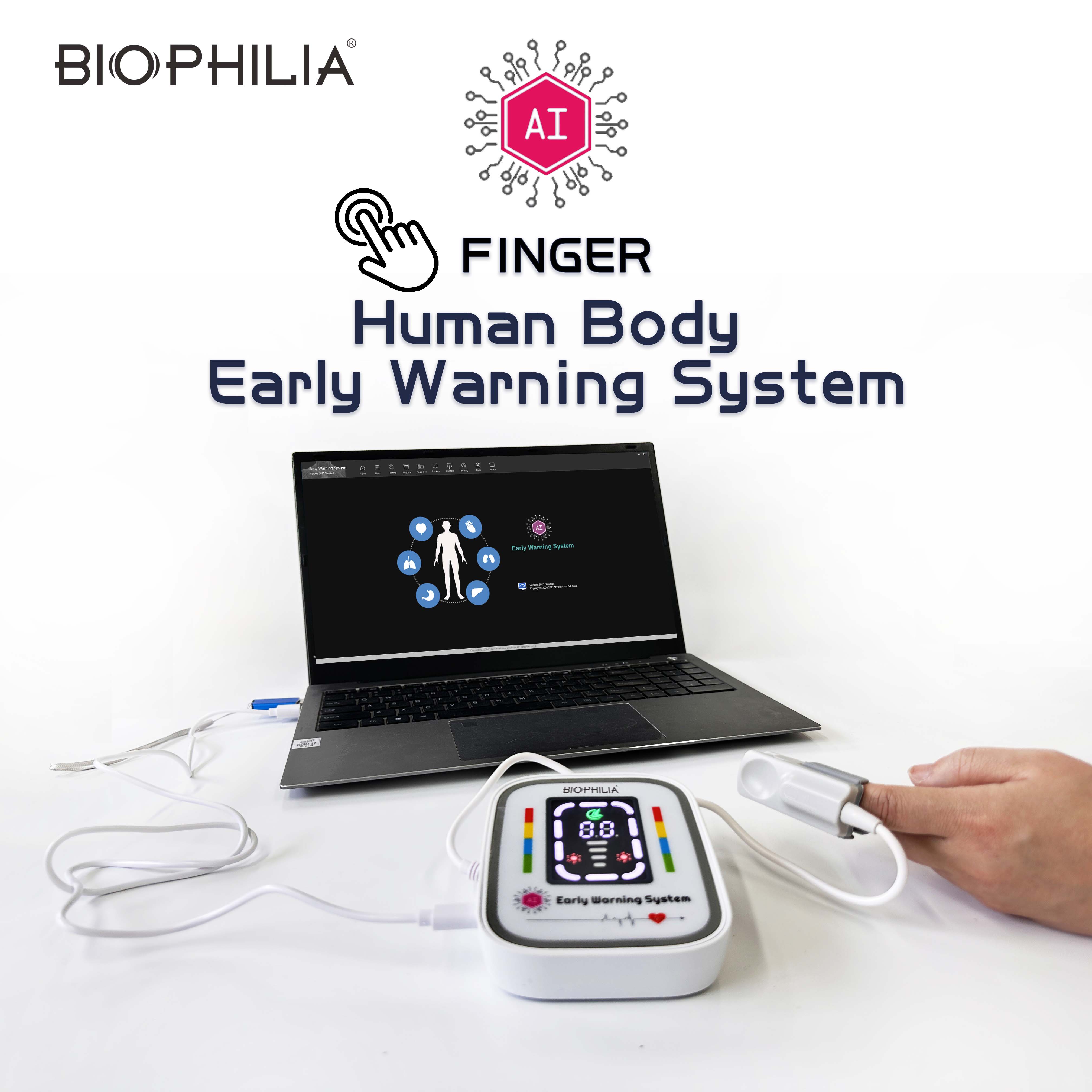 Biophilia AI Finger-model Human body Early Warning Systems